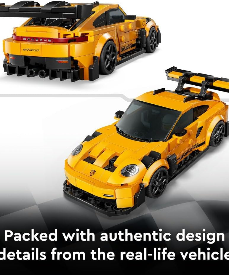 LEGO Speed Champions Porsche 911 GT3 RS Super Car Toy - Car Model Kit with a Driver Minifigure - Birthday Gift for 9+ Year Old Boys - 77239