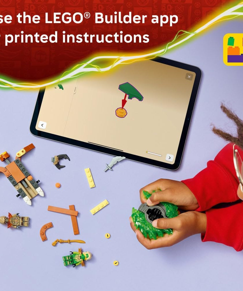 LEGO NINJAGO Lloyd vs. Earth Monster Spinner - Ninja Spinning Toy w/a Launcher, Battling Tops & 2 Minifigures - Birthday Gift for 6+ Year Old Boys & Fans - 71850