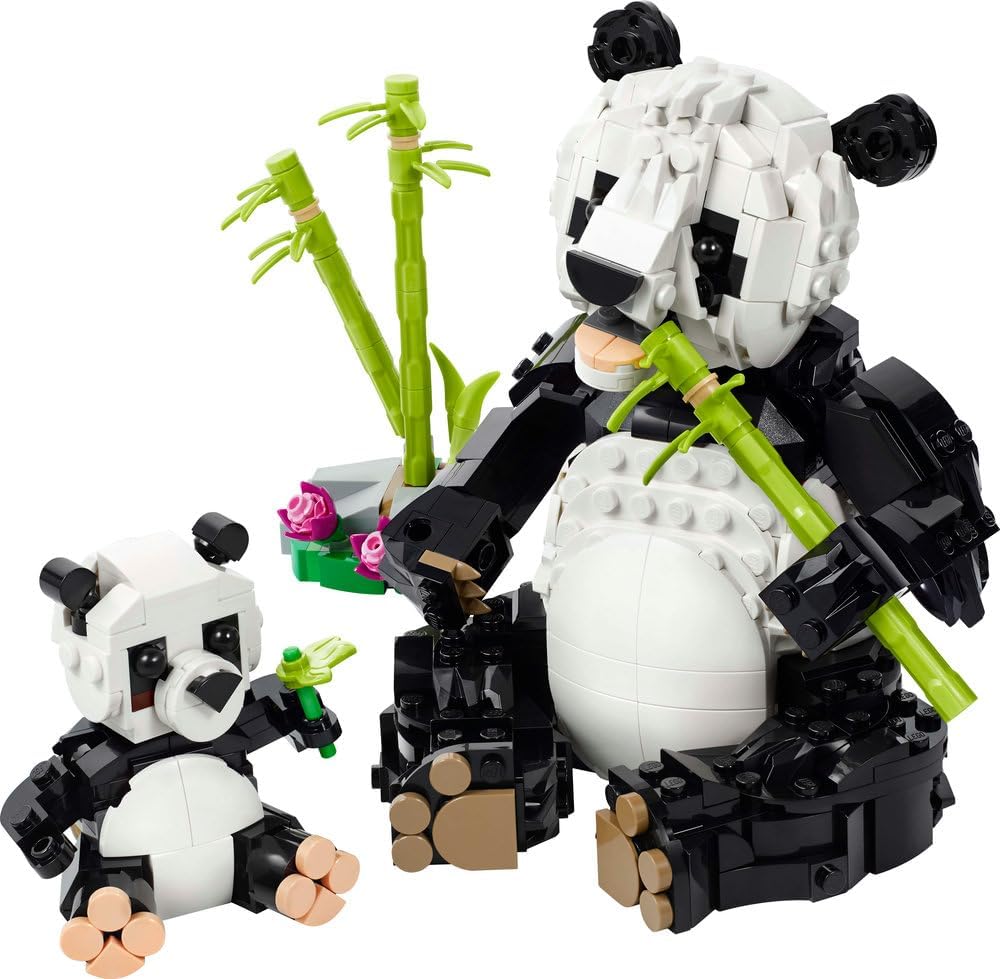 LEGO Creator 3in1 Wild Animals: Panda Family Toy - Transforms into Penguin Figures or Orca Whale Toys - Ramadan Gift for 8+ Year Old Girls & Boys - 31165