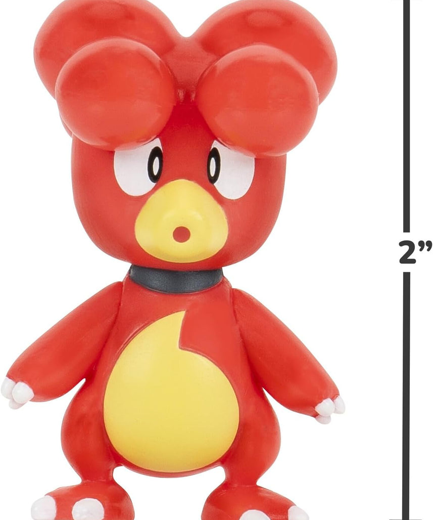 Pokemon Battle Figure Magby & Squirtle, Official Detailed Action Figures, Play Figurines for Kids, Toy Gift