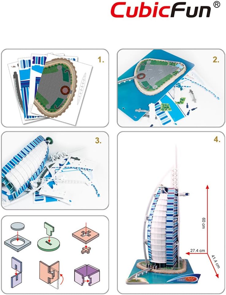Cubic Fun Burj Al Arab 3D Puzzle, 101 Pieces