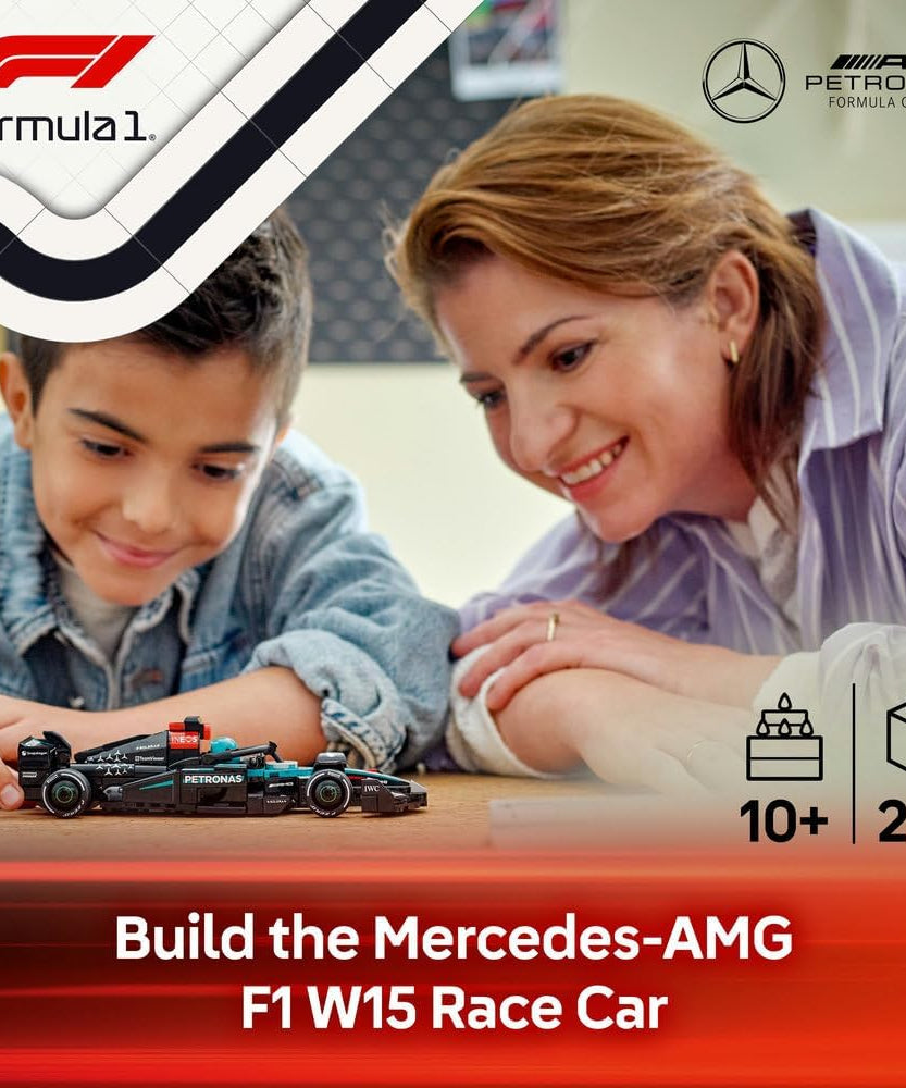 LEGO Speed Champions Mercedes-AMG F1 W15 Race Car Toy with a Collectible Formula 1 Driver Minifigure - Model Kits for 10+ Year Old Boys & Girls or Adult Motorsport Fans 77244