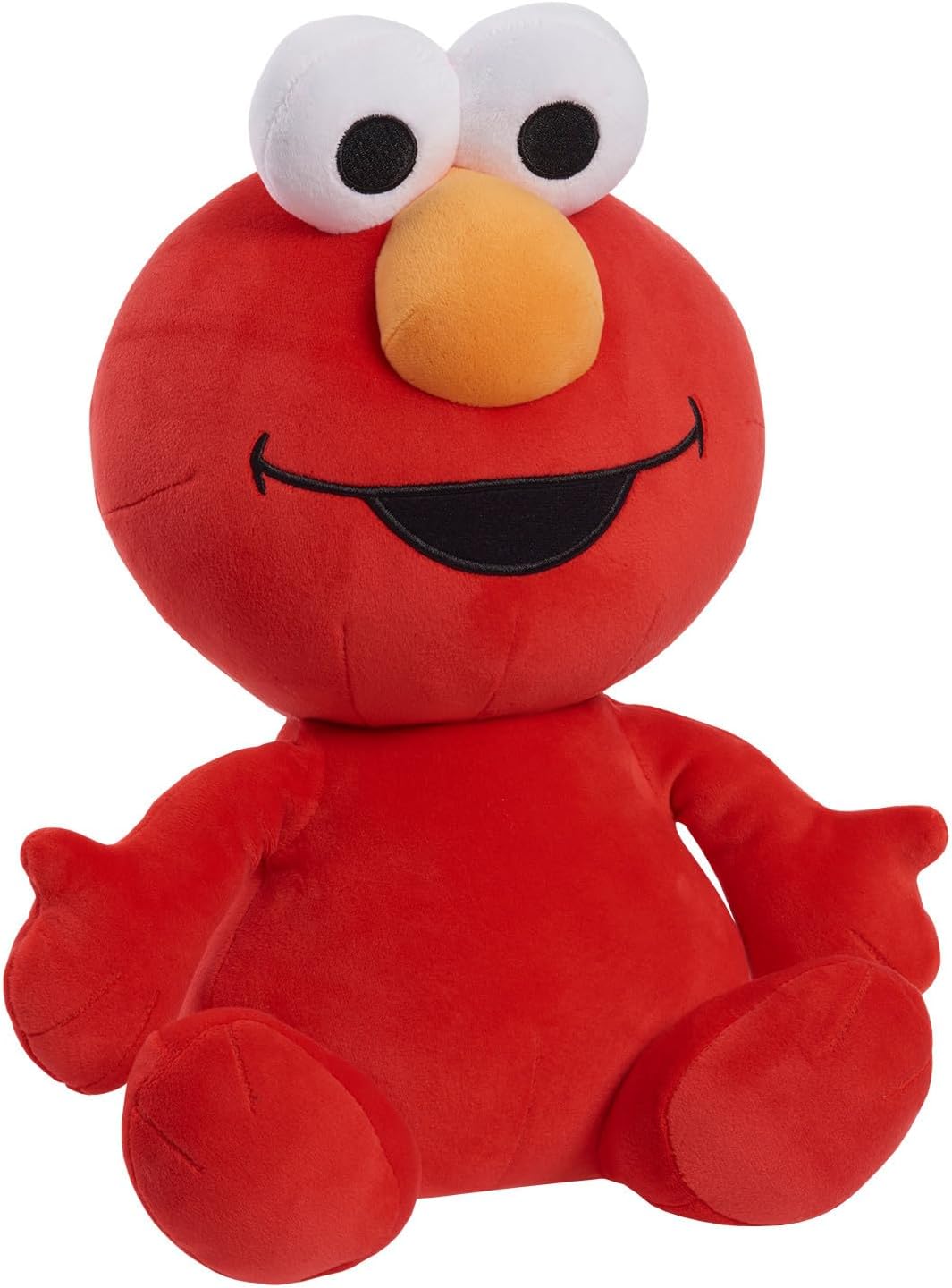 Just Play Sesame Street Elmo 35 cm Weighted Cuddly Toy for Soothing Red Soft Plush Toy Kids Toy from 18 Months