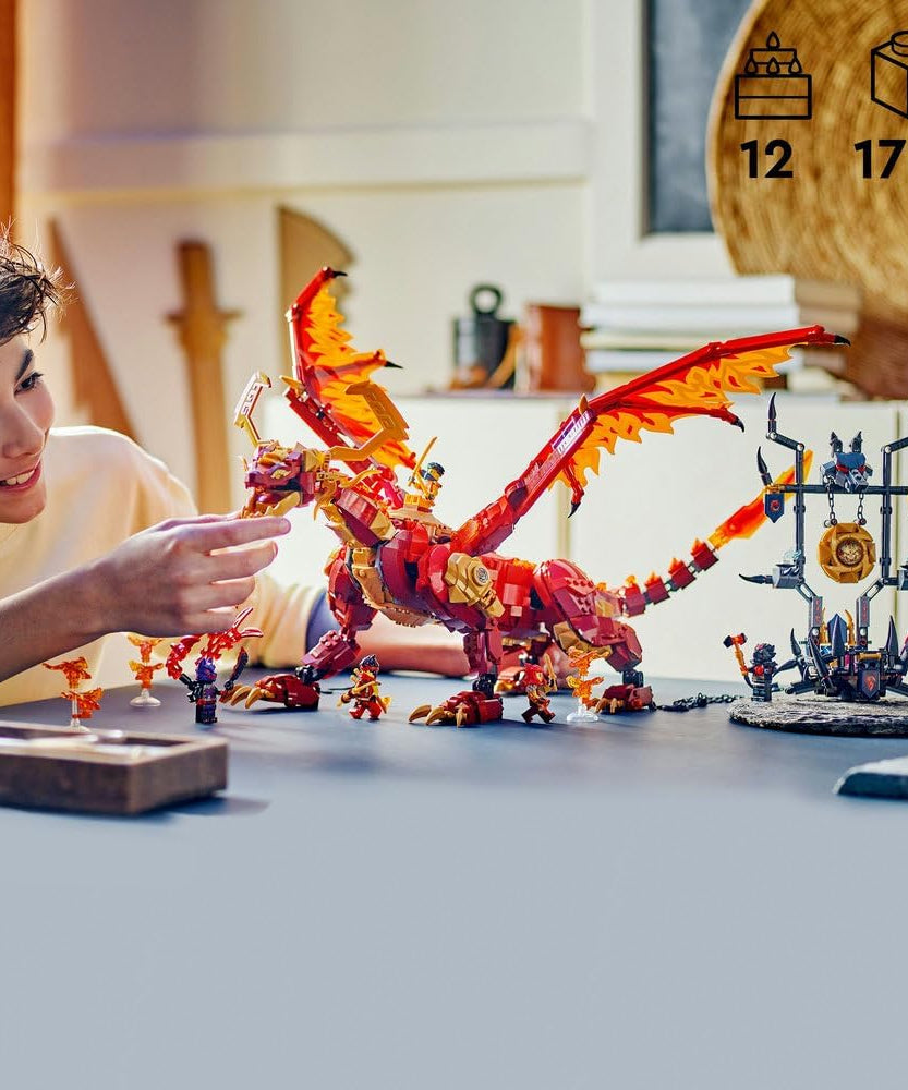 LEGO NINJAGO Source Dragon of Motion Figure Set, Ninja Adventure Toys for Boys & Girls, with 6 Minifigures Incl. Characters Kai & Arin, Dragons Rising Birthday Gift for kids & Teens aged 12 Plus 71822