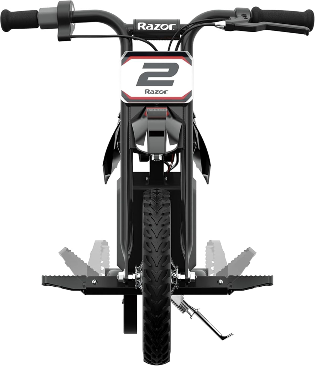 دراجة Razor MX125 Dirt Rocket الكهربائية للأطفال من سن 7 سنوات فما فوق، محرك عزم دوران عالي 100 واط، دفع خلفي، سرعات تصل إلى 8 أميال في الساعة، وقت تشغيل 40 دقيقة، لون أسود