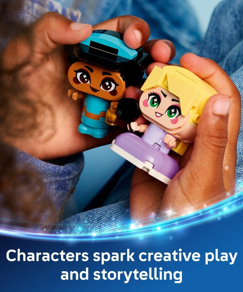 LEGO|Disney Princess Mini Jasmine & Rapunzel Figures - Collectible Toy w/ 2 Mini Dolls & Accessories incl. a Magic Lamp - Small Gift for 5+ Year Old Girls & Fans - 43303