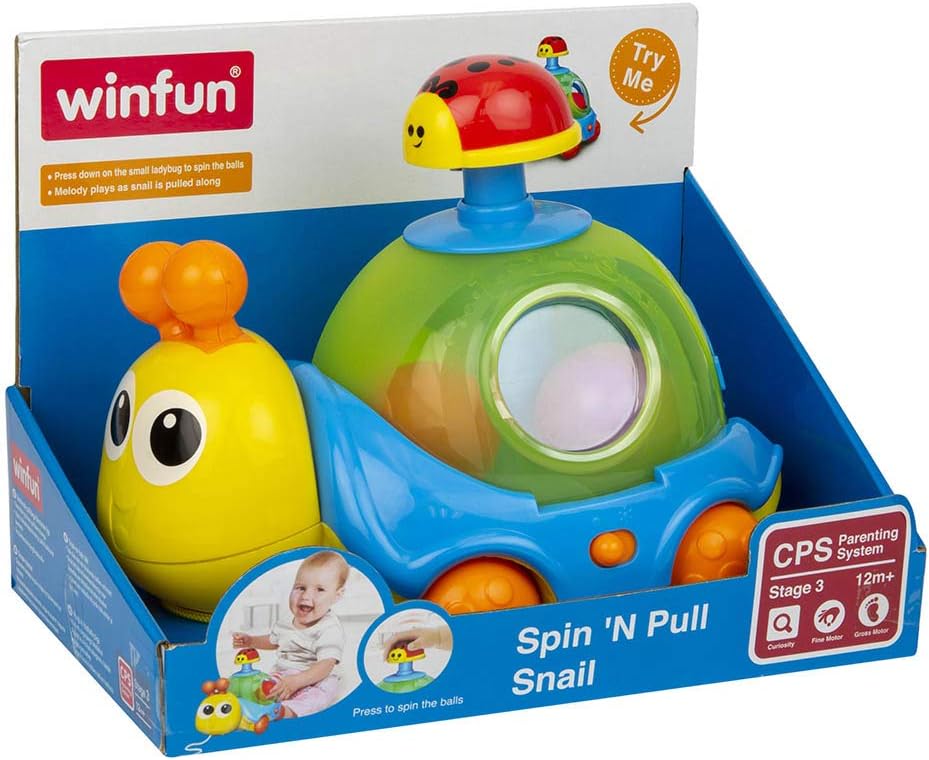 Winfun Spin 'N Pull Snail Interactive Toy