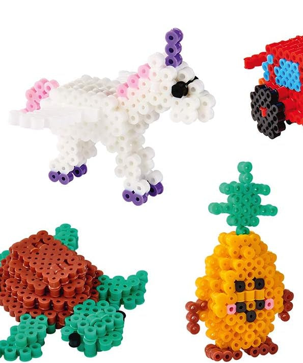 Simba Art & Fun Ironing Beads 3D, 2,400-Piece Bead Set with Pegboard & Templates, Multicolor, Kids 3+