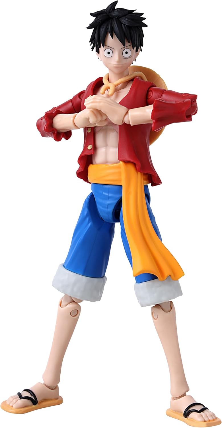 Bandai Anime Heroes One Piece Monkey D Luffy Renewal Version 6.5 Inch Action Figure Anime Collectible Toy for Kids and Fans