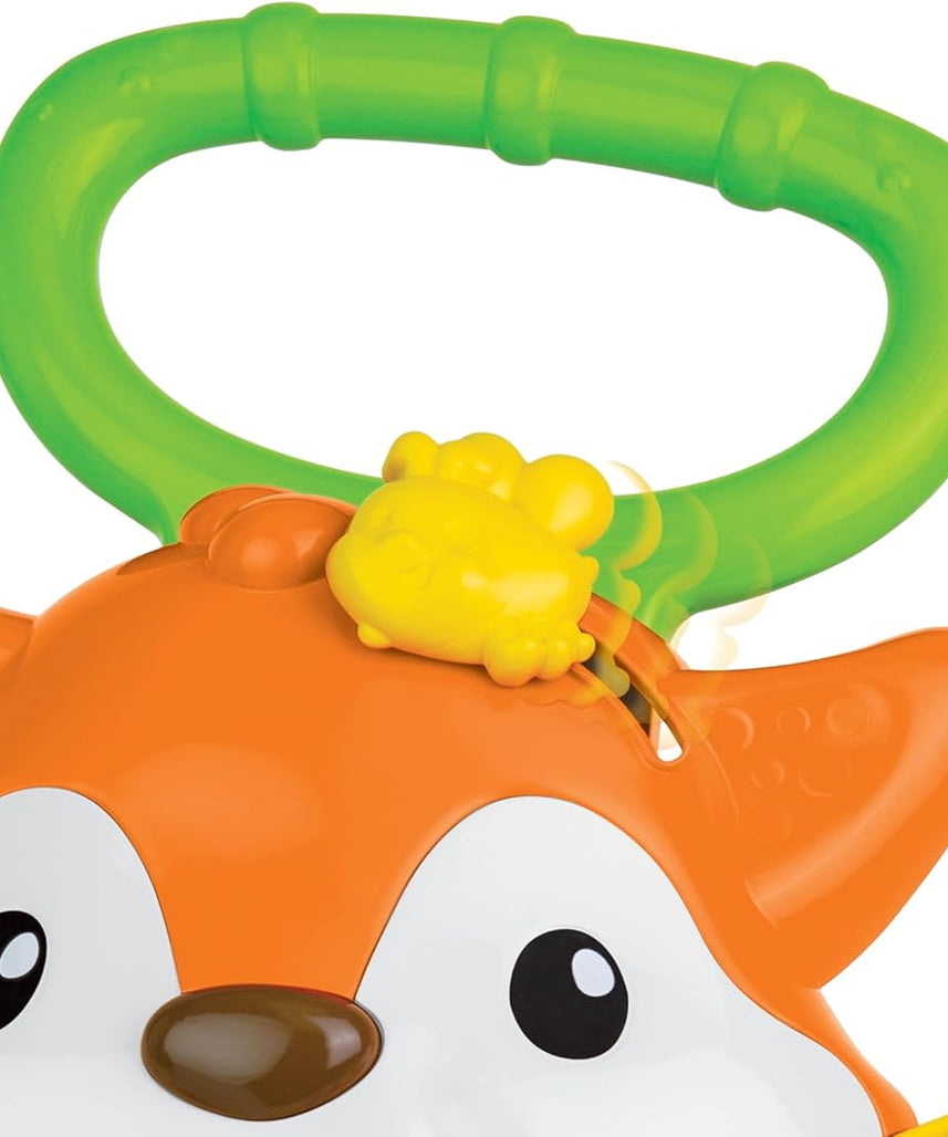 Winfun Grow-With-Me Fox Walker, 3-in-1 Ride-On + Baby Walker + Push Fox Toy , Light + Sound Developmental Activity Walker for Toddlers 12M+