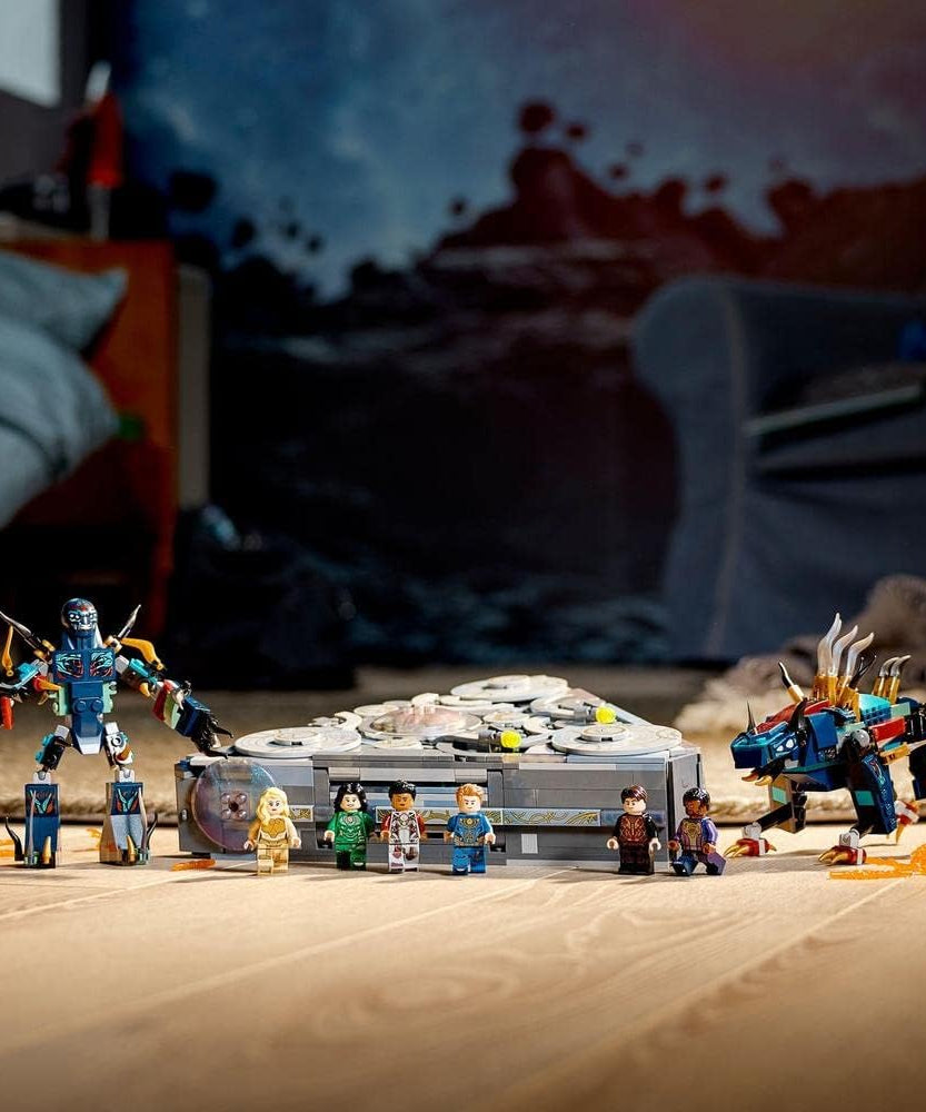 مجموعة بناء ليجو مارفل رايز أوف ذا دومو 76156، 1040 قطعة، مع 6 مجسمات صغيرة من إتيرنالز ومجسمين من ديفيانت، مجموعة لعب سفينة فضاء للأبطال الخارقين للأطفال من سن 8 سنوات فما فوق