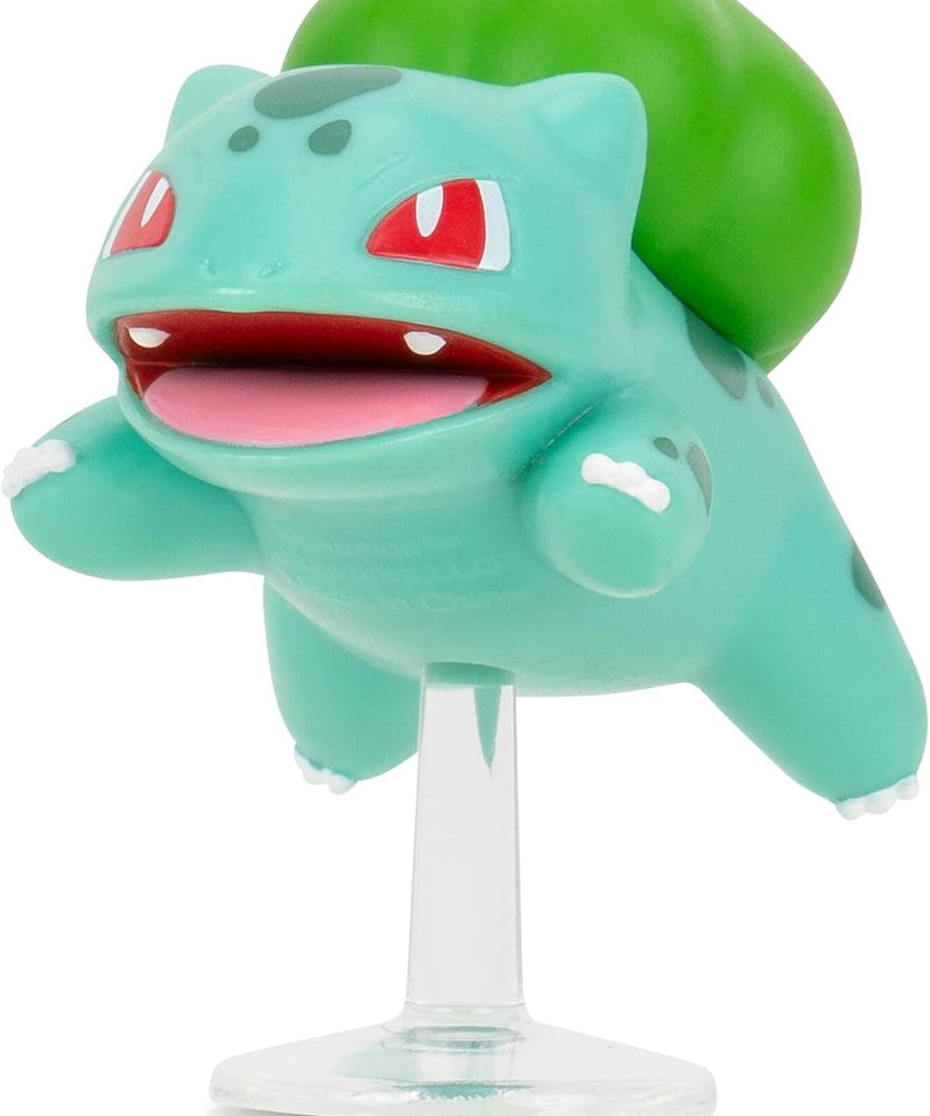 Pokemon Battle Figure Litleo & Bulbasaur,Official Detailed Action Figures, Play Figurines for Kids, Toy Gift
