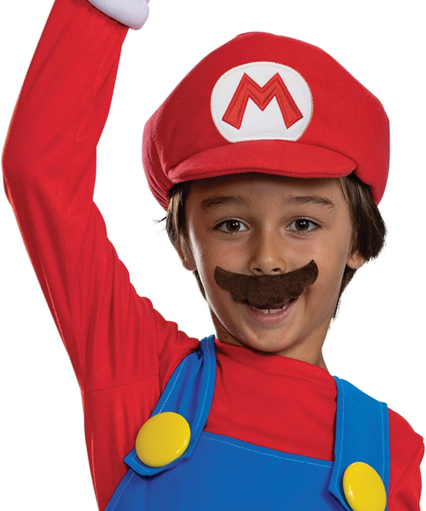Disguise Mario Costume for Kids, Official Super Mario Bros Costume and Accessories for Children, Size (10-12)