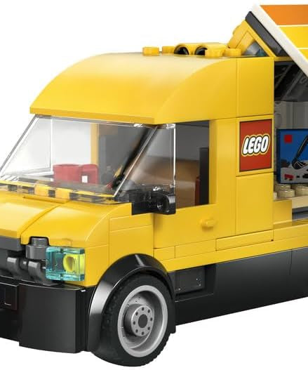 LEGO City The LEGO Van Toy - Delivery Truck Model Building Kit w/ 2 Minifigures, Trolley & Accessories - Birthday Gift Idea for 6+ Year Old Boys - 60500