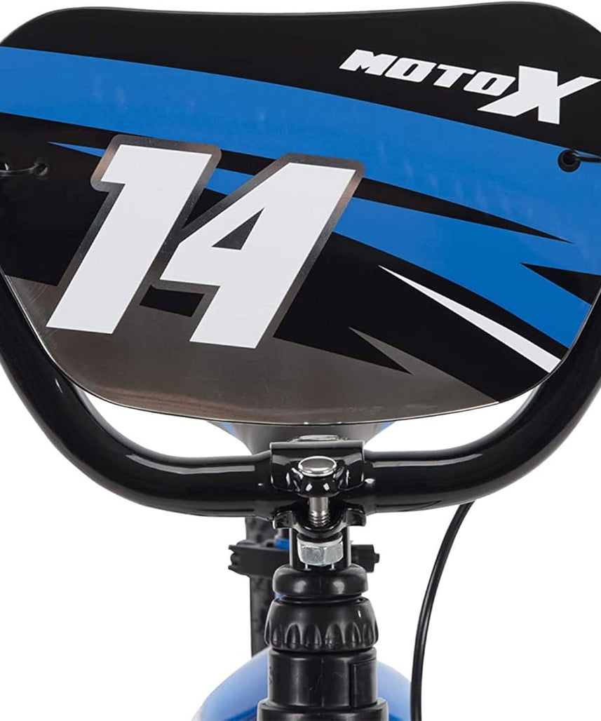 Huffy MotoX SDWK Kids Bike, Red and Black, 14 Inch Wheels, Removable Training Wheels, Quick Connect Assembly, Ages 4 to 6, Bikes