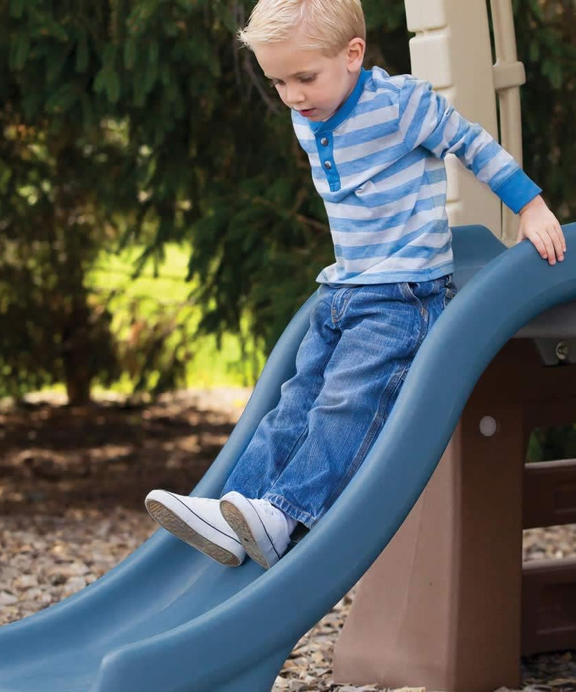 Step2 Play Up Gym Set Refresh, Outdoor Climber, Slide and Swing Set for Kids Ages 3 to 8, Backyard Playhouse Activity Center, Play Sets