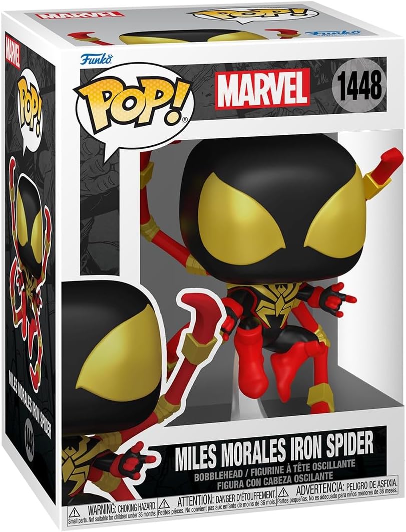Funko Pop! Marvel: SP Comics - Miles Morales Iron Spider IS - 1/6 Odds for Rare Chase Variant - Marvel Comics - Collectable Vinyl Figure - Gift Idea - Official Merchandise - Toys for Kids & Adults