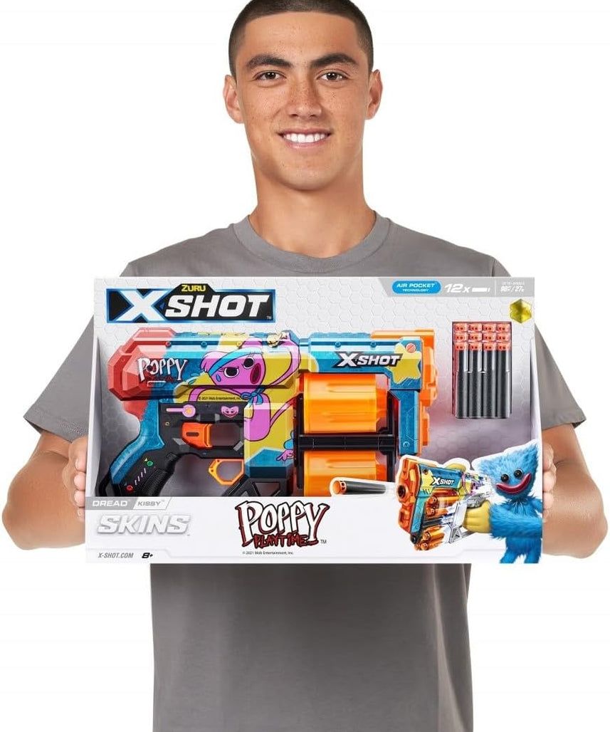 XShot Skins Dread Poppy Playtime S1 Kissy, Air Pocket Dart Technology, Toy Foam Dart Blaster for Kids, Teens, Adults,Boys & Girls, Outdoor Action Gun Games,Gift for Kids Ages 8+