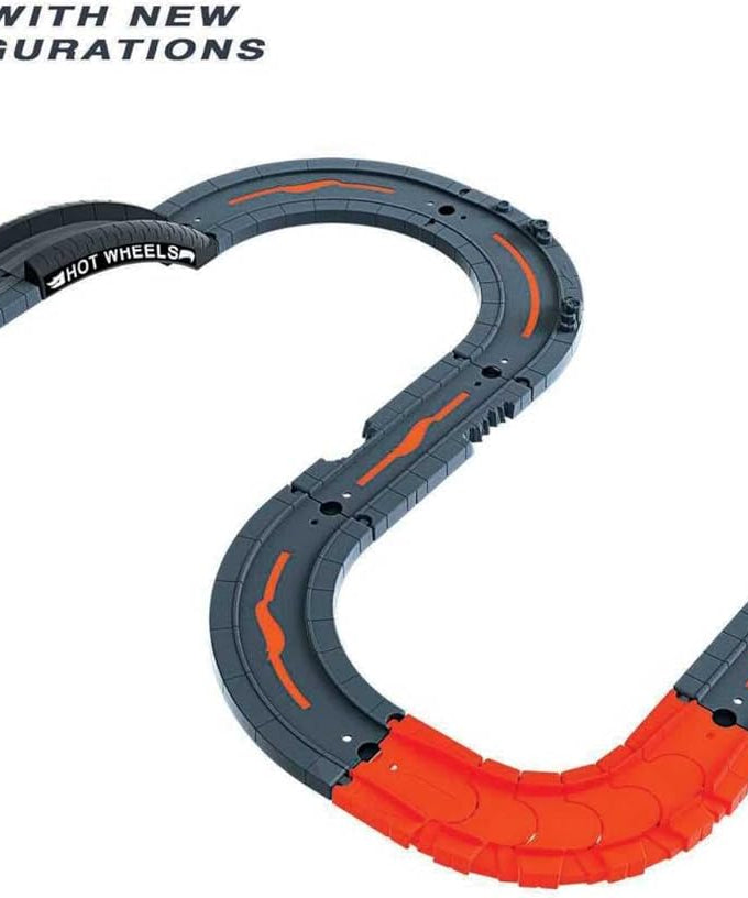 Hot Wheels City Track Pack, 10-Piece Set with 1 Die-Cast Car, Build, Race and Customize Your Hot Wheels World, Gift for Kids 4+