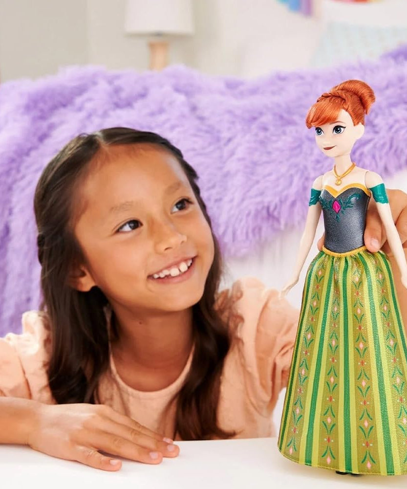 Mattel Disney Frozen Singing Anna Baby Disney Frozen Singing Anna in 4 Languages Sing 'For the First Time in Forever' in the film in 4 Languages Baby JDX53