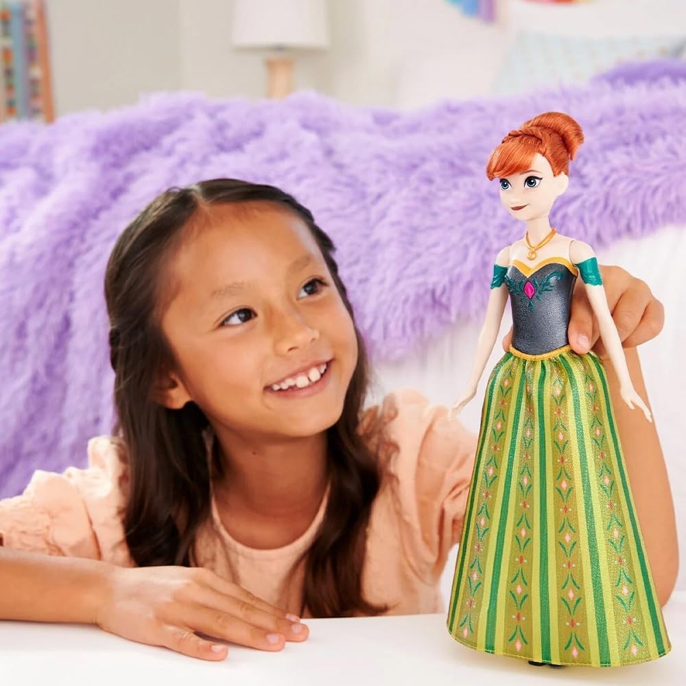 Mattel Disney Frozen Singing Anna Baby Disney Frozen Singing Anna in 4 Languages Sing 'For the First Time in Forever' in the film in 4 Languages Baby JDX53