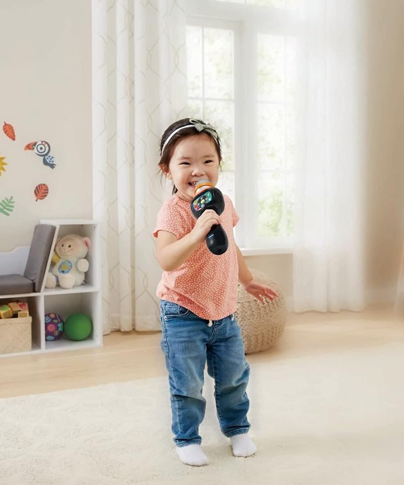 VTech Singing Sounds Microphone Musical Toy with Bluetooth Voice Effects Lights and Built In Songs for Kids Ages 2 to 4 Plus