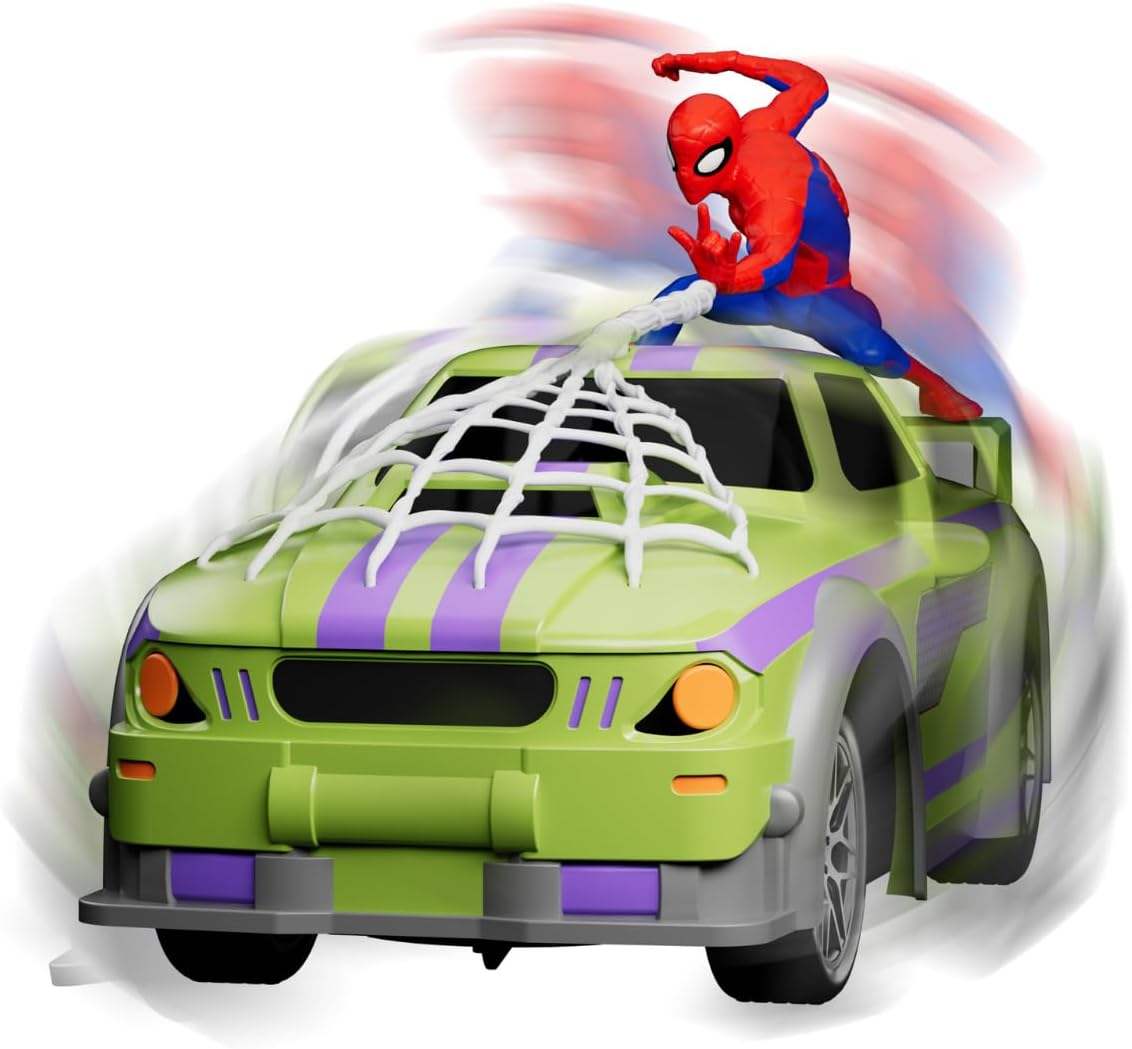Marvel Spider-Man Swing & Sway Stormer RC - 2.4 GHz Full Function Remote Control Car for Kids - Official Disney Marvel Avengers Toy Vehicle - Ages 3+