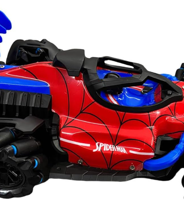Marvel Spider-Man Aero Spitz GT RC Stunt Car – 2.4 GHz Remote Control Drifting Vehicle with Mecanum Wheels, Water Mist Spray, Music & LED Lights, 360° Spins, Official Marvel Toy for Kids Ages 6+