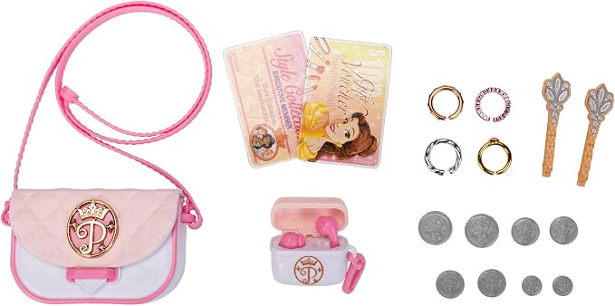 Disney Princess Style Chic Petite Assorted - Each Sold Separately, Features Mini Bag Inspired by Real-life Luxury Handbags with Over 8 Playful Accessories, Pretend Play, Roleplay, Girls Toys, Gift