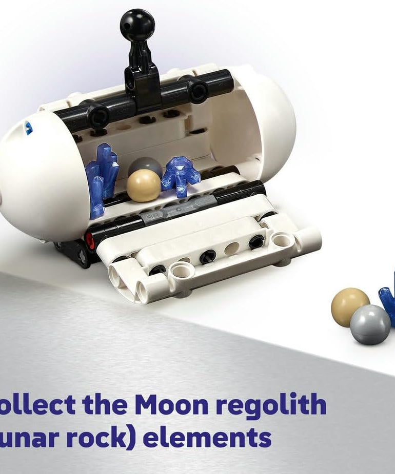 LEGO Technic Lunar Outpost Moon Rover Space Vehicle - Interactive STEM Toy with a Crane & Solar Panels - Robot Model - Birthday Gift for 10+ Year Old Boys & Girls - 42211