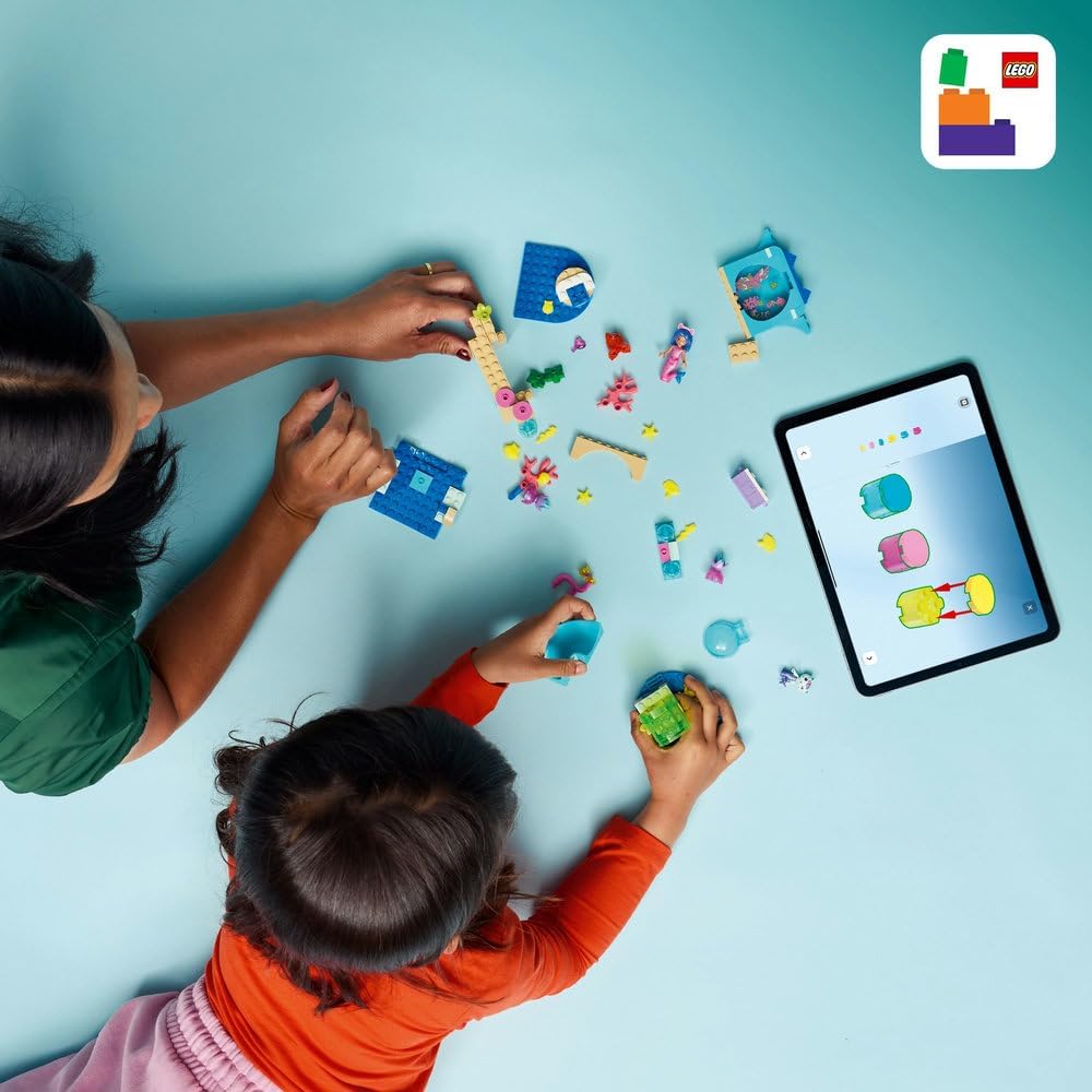 LEGO Gabby's Dollhouse Mermaid Gabby's Aquarium Adventure Toy with Gabby Mini Doll MerCat Figure and Accessories Gift for 4+ Year Old Girls and Movie Fans 11204