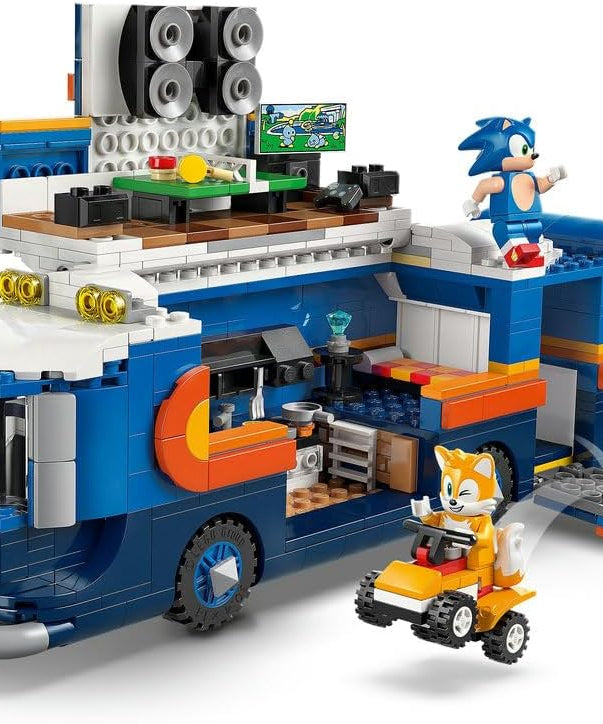 LEGO Sonic the Hedgehog Team Sonic Command Truck Toy - Interactive Set with an ATV Car & 5 Figures incl. Tails - Gift for 8+ Year Old Boys, Girls & Gaming Fans - 77006