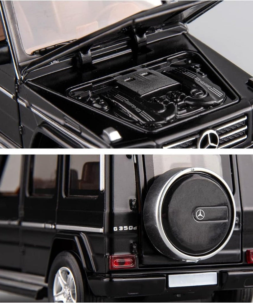 D-Power Mercedes-Benz G350D Die-Cast Model Car – 1:32 Scale, Black, Pull-Back Metal SUV Toy, Ages 3+