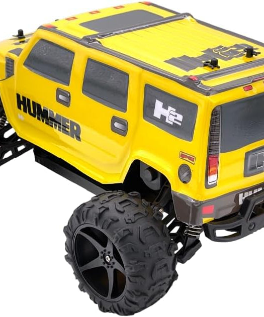 D-Power 1:10 Yellow HUMMER H2 RC Car, 2.4GHz Remote Control Off-Road SUV, USB Rechargeable 7.4V Battery, Ages 6+