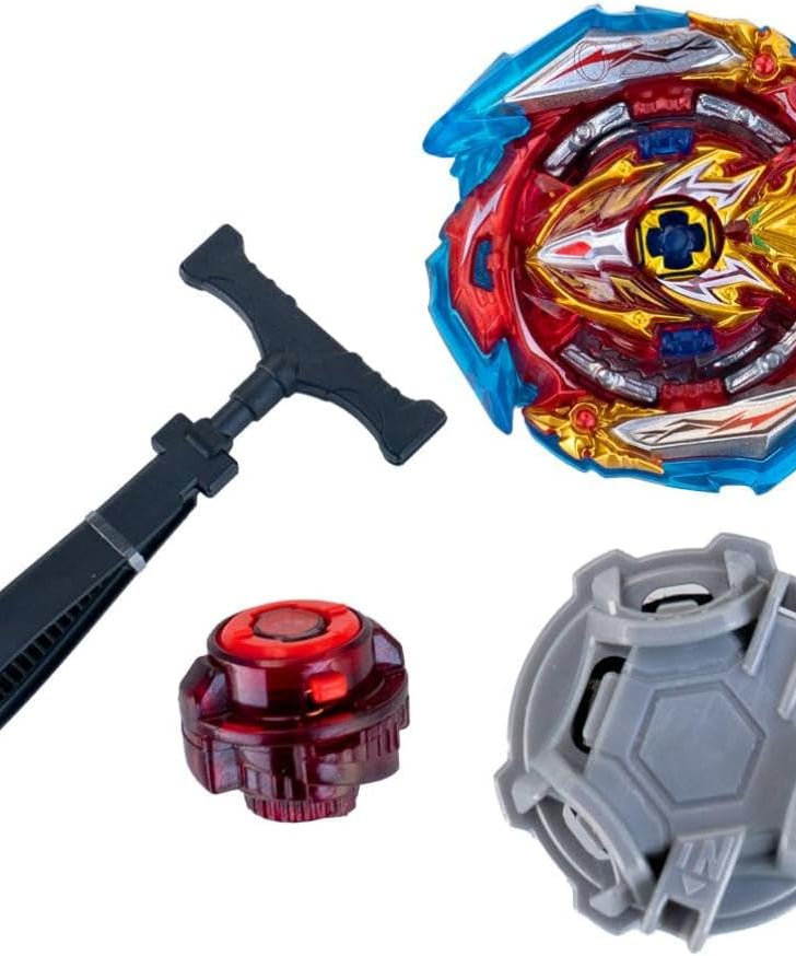 Beybattle Burst Takara Tomy – The Original Beyblade Infinite Achilles S, Dual-Spin Performance Tip, Ages 8+
