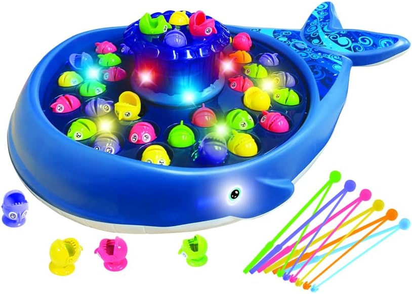 Merchant Ambassador Magical Whale Fishing Game ! Light and Music ! Kids Action Game ! Age 3 & Above! Girls and Boys