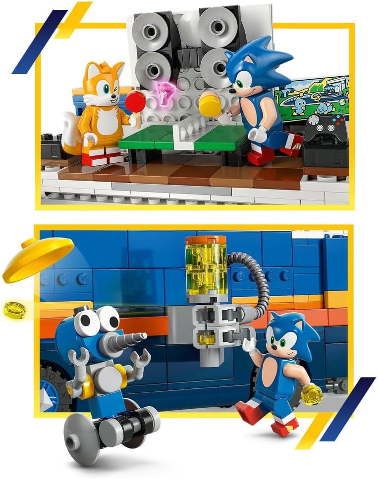 LEGO Sonic the Hedgehog Team Sonic Command Truck Toy - Interactive Set with an ATV Car & 5 Figures incl. Tails - Gift for 8+ Year Old Boys, Girls & Gaming Fans - 77006
