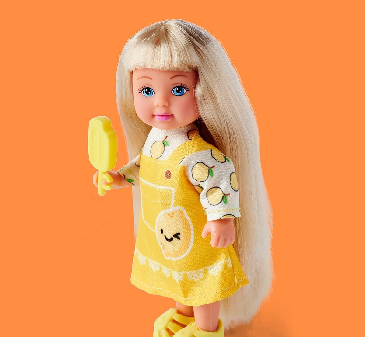 Simba Evi Love Fruity Ice Mini Doll, Cute Dress with Matching Fruit Ice Cream, 12 cm Doll, Random Assortment, Collectible Toy, Kids Gift, Ages 3+