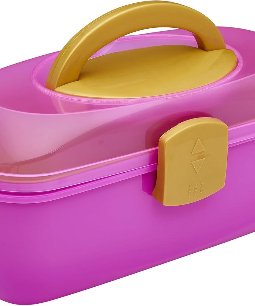 Shimmer N Sparkle 2-in-1 Hair & Body Creations Caddy, Complete Styling Kit with Hair Colors, Extensions, Tattoos, Chalk & Accessories, Portable Creativity Set for Kids Ages 8+
