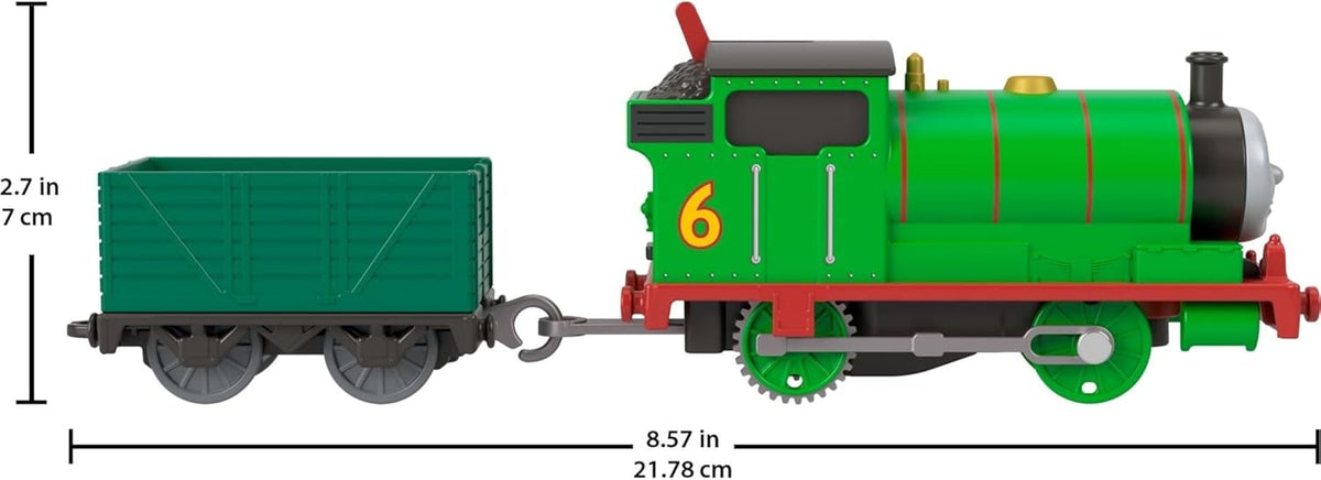 Fisher-Price Thomas and Friends Percy Classic Motorized Locomotive with Loading Wagon, Stimulates Toddlers' Play and Imagination, JGF94