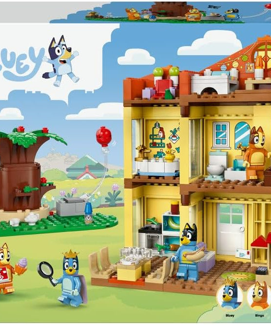 LEGO Bluey: Bluey's Family House Toy - Modular Playset with Multiple Rooms, a Garden, 4 Minifigures & Fun Accessories - Birthday Gift for 4+ Year Old Girls & Boys or TV Show Fans - 11203