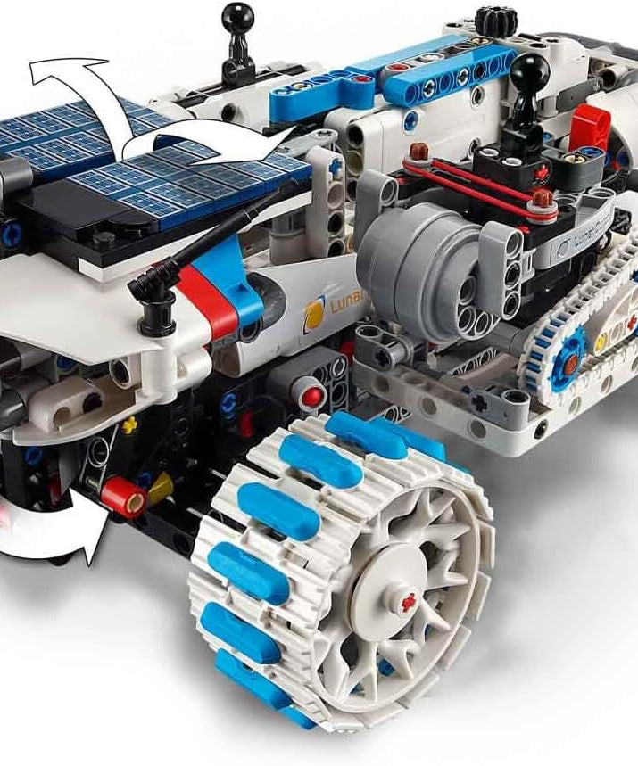 LEGO Technic Lunar Outpost Moon Rover Space Vehicle - Interactive STEM Toy with a Crane & Solar Panels - Robot Model - Birthday Gift for 10+ Year Old Boys & Girls - 42211