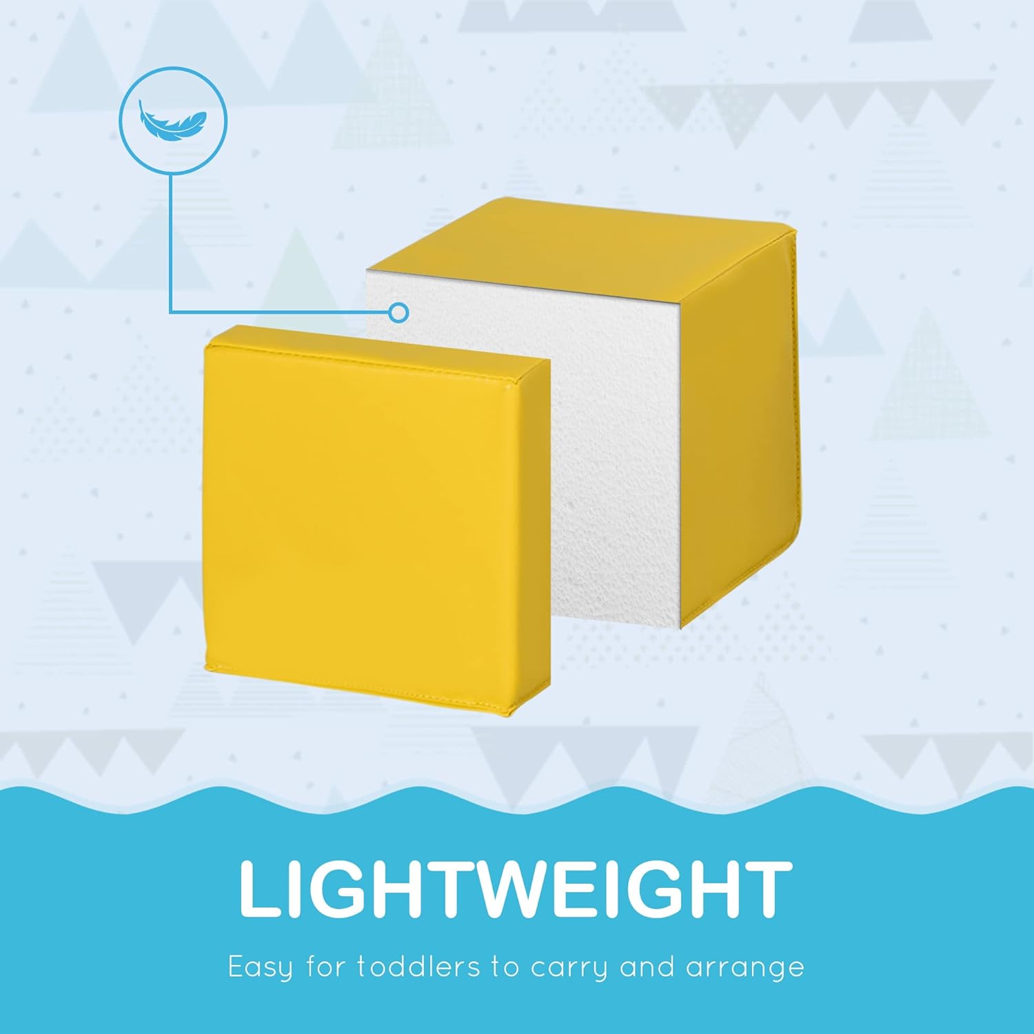 12 Piece Soft Play Foam Blocks Set for Toddlers, Baby Climbing Stacking Building Blocks, Indoor Learning Activity Toy, Safe PU Foam Playset, Ages 18 Months+