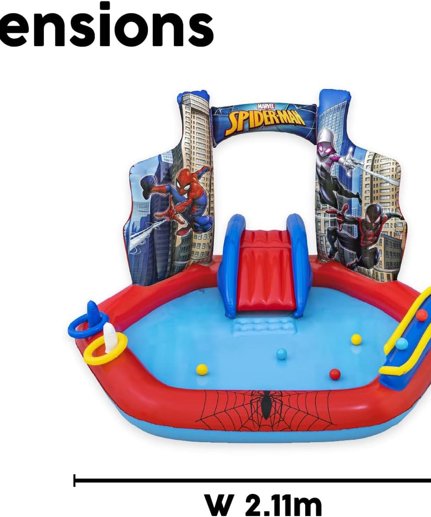 Bestway Spider-Man Splash Pad - Outdoor Kids Paddling Pool Sprinkler - Water Play Mat for Children Aged 2+
