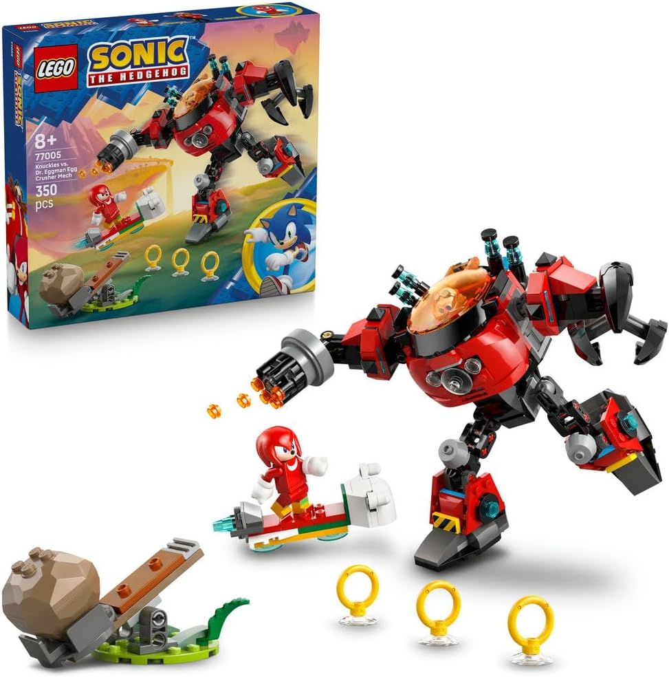 LEGO Sonic 77005 Knuckles vs Dr. Eggman Egg Walker Battle Set for Kids 8+