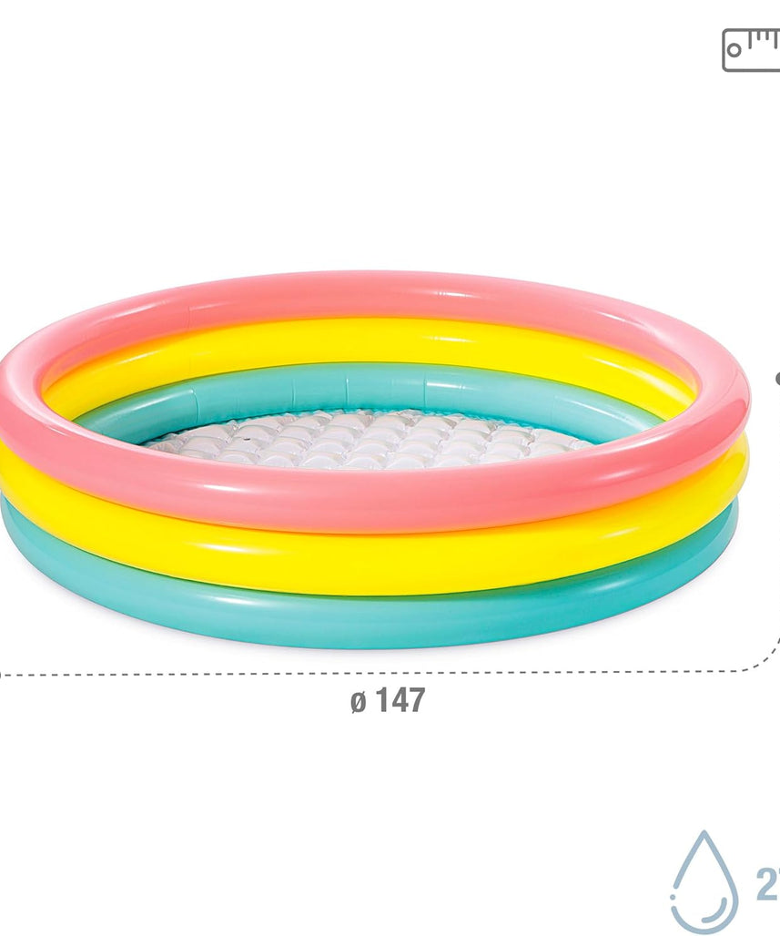Intex Sunset Glow Inflatable Pool, 58 x 13 Inches, Tri Colour, 57422EP, 147 x 33 cm