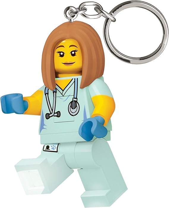 LEGO Iconic LED Flashlight Keychain for Iconic Fans - Novelty Toy for Kids - 76mm Figure - 2 CR2025 Batteries Included