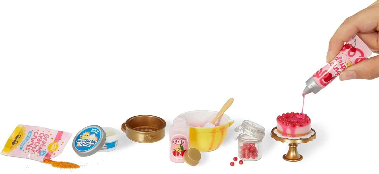 MGA’s Miniverse Make It Mini From Scratch Series 2, DIY Resin Baking Collectibles with Ingredients, Recipe Card, Accessories & Display, Cakes, Pasta, Bread, Cheesecake – 12 Styles- 546849