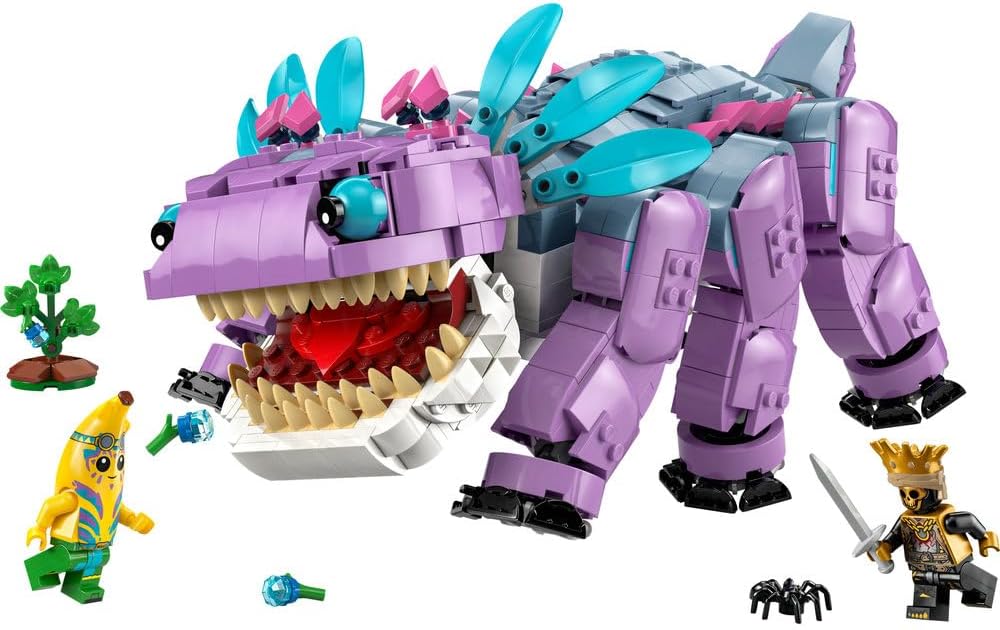 LEGO Fortnite Klombo Toy - Play & Display Dino Figure with Oro and Island Peely Minifigures - Gift for 10+ Year Old Boys, Girls & Gaming Fans - 77077