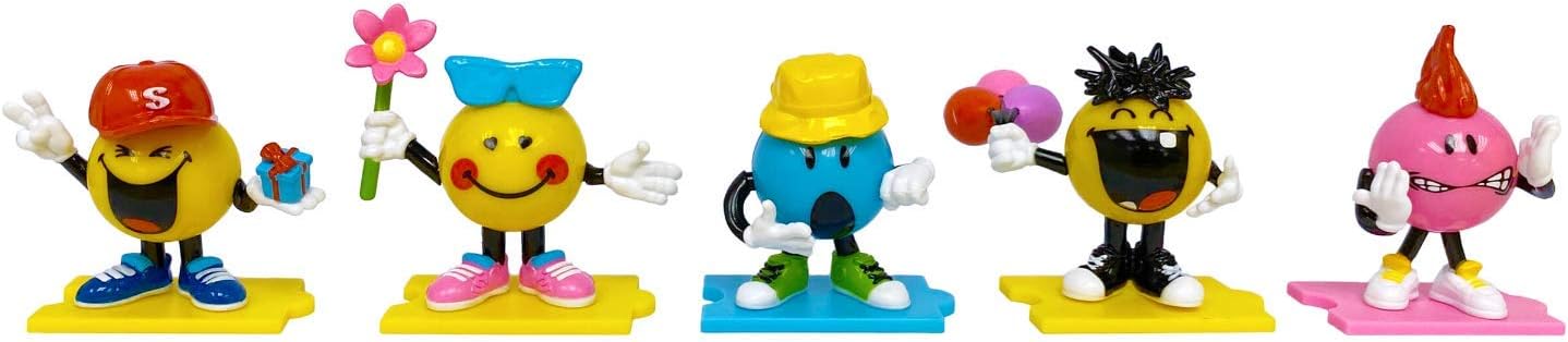 Splash Toys Smileys Characters Series 1 Figurines 5-Piece Pack, Collectible Themed Vinyl Figures for Kids and Fans, 3Y+ Years
